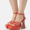 Jeffrey Campbell MODEST - High Heel Sandalette - Coral -Modeschuhe 046c9619f31f48fcaefcf391eeeabe81
