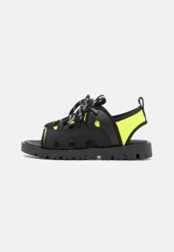DSQUARED2 UNISEX - Riemensandalette - Black/neon Yellow