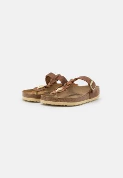 Birkenstock GIZEH BRAIDED FL REGULAR - Hausschuh - Cognac -Modeschuhe 0a9aaeda853c4ac786b4f3cfe3b6bf36