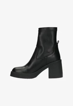 MIT PLATEAUABSATZ - High Heel Stiefelette - Black