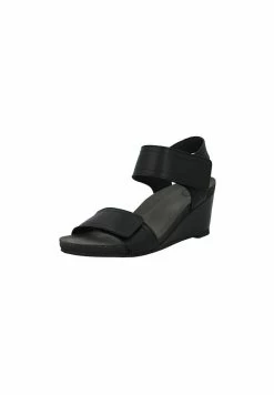 Ca'Shott CAALBERTA - Keilsandalette - Black Santorini -Modeschuhe 1fa9194610684ee7906a07164651a173