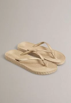 Oysho Zehentrenner - Gold -Modeschuhe 25a9c81a3a2e4ce095837d74681f7641