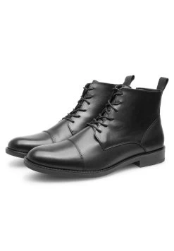 VELVEL - Schnürstiefelette - Black Leather -Modeschuhe 2eafa04557174776bd2e318bdb54cb23