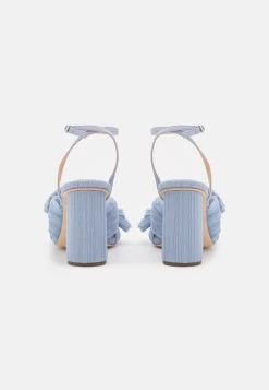 Loeffler Randall CAMELLIA KNOT MULE WITH ANKLE STRAP - High Heel Sandalette - Blue -Modeschuhe 30c3b7f78d2a4f86a2ff6b38ee5f3772