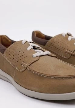 Clarks GORWIN MOC - Sportlicher Schnürer - Beige -Modeschuhe 34110adc1d874a7d8f4b458859aec843