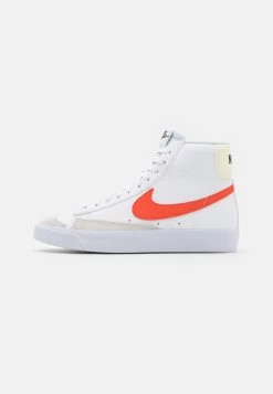 Nike Sportswear BLAZER MID '77 BG UNISEX - Sneaker High - White/picante Red/coconut Milk/white