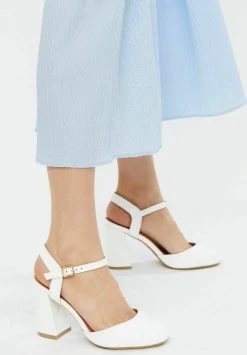 New Look WIDE FIT 2 PART BLOCK COURT SHOES - High Heel Pumps - White -Modeschuhe 359666d190744327b512247c293d09cb 1