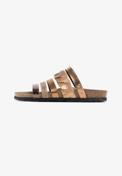 CRISTAL - Pantolette Flach - Bronze