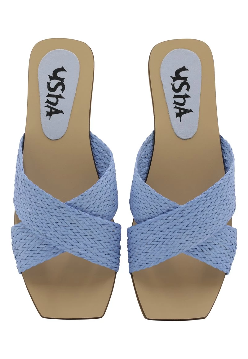 USHA RAKATA - Pantolette Flach - Blau, Light Brown 5 USHA RAKATA - Pantolette Flach - Blau, Light Brown – Bild 3