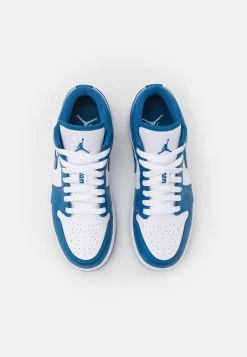 AIR JORDAN 1 - Sneaker Low - White/dark Marina Blue -Modeschuhe 3c1e03f85b054ba399da67628a66a3bf