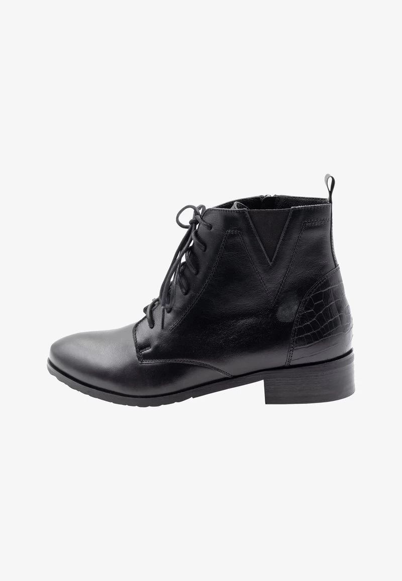 Usha Schnürstiefelette - Schwarz 4 Usha Schnürstiefelette - Schwarz – Bild 2