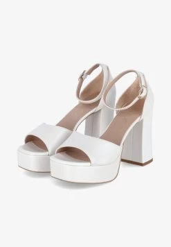 Unisa USUAL - Plateausandalette - Weiß