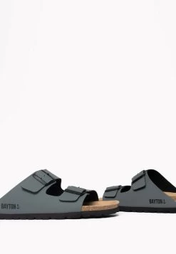 Pantolette Flach - Dark Grey -Modeschuhe 4d2bc6a67dce4fc68004bf992d4bc6d9