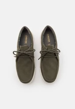 Geox U ADACTER M - Sportlicher Schnürer - Light Olive -Modeschuhe 4d6982c946834c6ab4313c21817902ec