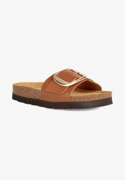 Geox D BRIONIA HIGH - Pantolette Flach - Brown