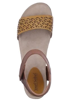 Josef Seibel Plateausandalette - Gelb-kombi -Modeschuhe 523f470589824dd4aa7390f8b868c099