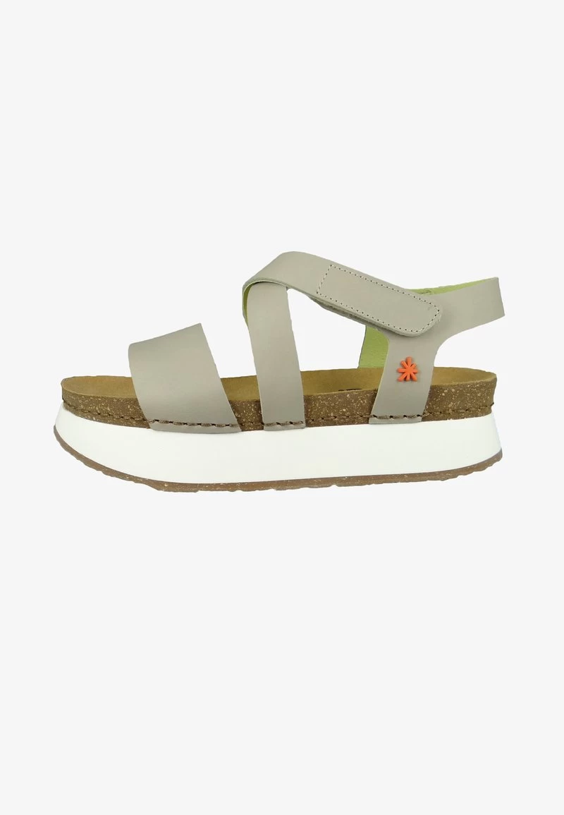 *art MYKONOS CARTAGO GRAU SESAME LEDER - Plateausandalette - Sesame 3 *art MYKONOS CARTAGO GRAU SESAME LEDER - Plateausandalette - Sesame