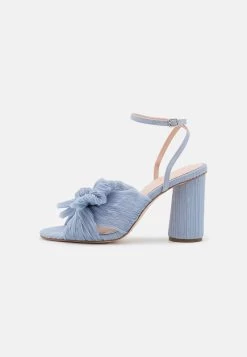 Loeffler Randall CAMELLIA KNOT MULE WITH ANKLE STRAP - High Heel Sandalette - Blue -Modeschuhe 5ae88cd9e5e74d1b89dfd548d6953240