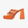 MIT PLATEAUABSATZ - Pantolette Hoch - Orange -Modeschuhe 5bf38f01eac0431b82973ef72a8bd013