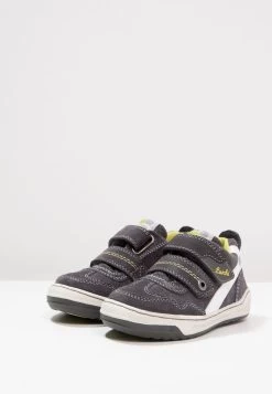 Lurchi BRUCE - Klettschuh - Charcoal/white -Modeschuhe 70a9466a54ba4122899a9e8d72dd13b3