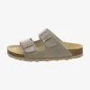 Pantolette Flach - Beige Reptil