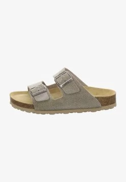 Pantolette Flach - Beige Reptil