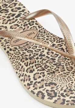 Havaianas SLIM ANIMALS MINI-ME - Zehentrenner - Sand Grey/golden -Modeschuhe 754e864a3e32427bbd19a8dc5347c248