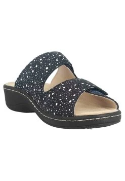 Pantolette Flach - Blue -Modeschuhe 7971858abfd74fe1b430a0f16623c2ff