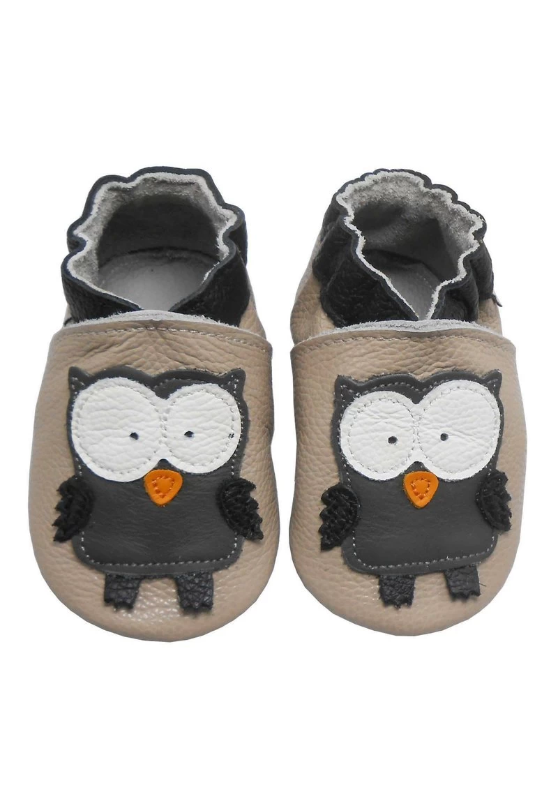 Eule Beige - Krabbelschuh - Eule Beige 5 Eule Beige - Krabbelschuh - Eule Beige – Bild 3