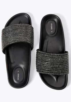 Oysho JEWEL - Badesandale - Black -Modeschuhe 83ca75bed65943d2b427b0cecbba44ee