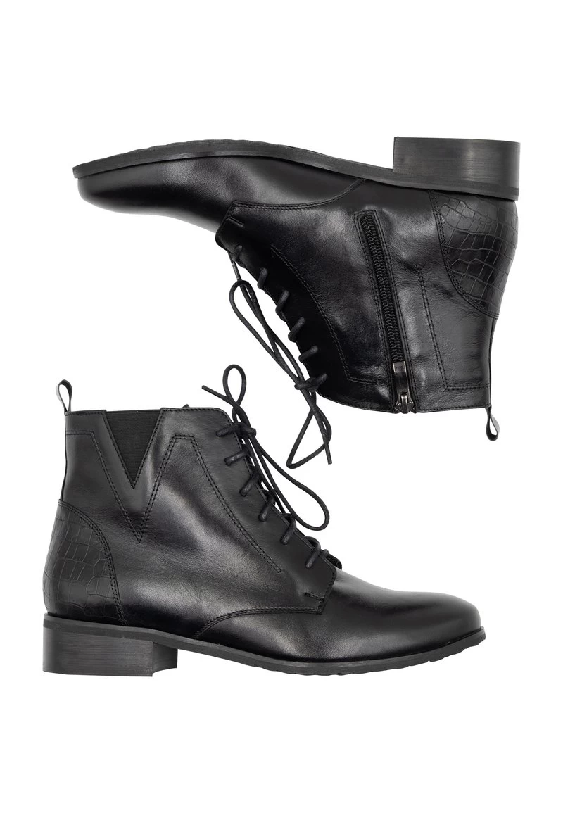 Usha Schnürstiefelette - Schwarz 7 Usha Schnürstiefelette - Schwarz – Bild 5