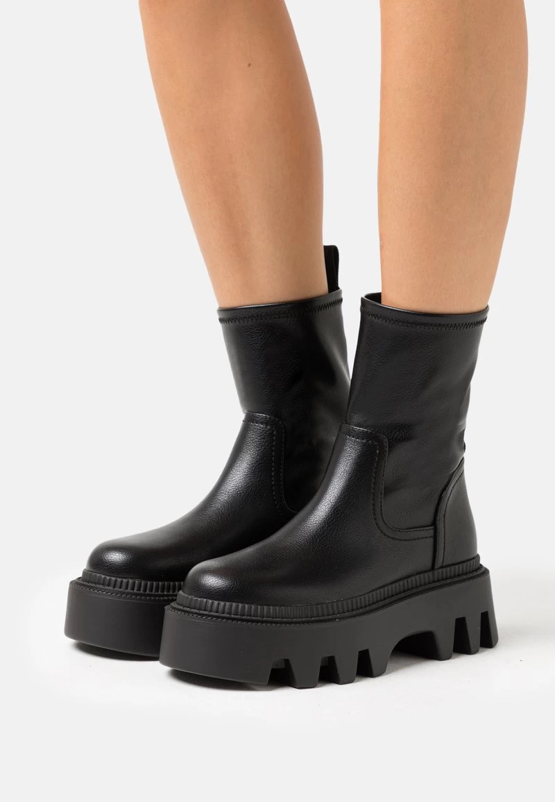 Buffalo FLORA SOCKBOOT - Plateaustiefelette - Black 3 Buffalo FLORA SOCKBOOT - Plateaustiefelette - Black