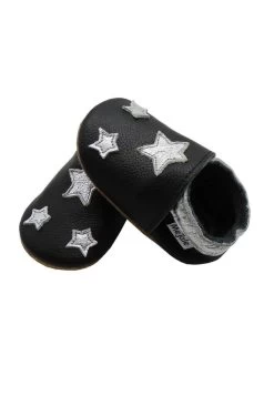 Krabbelschuh - Sterne Schwarz -Modeschuhe 8c4f8928e96c48f4899f8d5d63395709