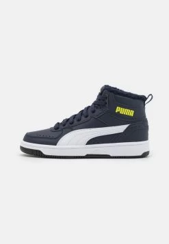 Puma REBOUND JOY - Sneaker High - Parisian Night/white/light Lime
