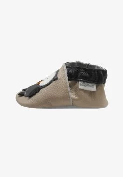 Eule Beige - Krabbelschuh - Eule Beige