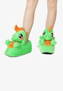 PLÜSCH-TIER-PANTOFFELN - Hausschuh - Byte Der Dinosaurier Grün -Modeschuhe 953b832f8adf414ca93e239d6655eb18 1