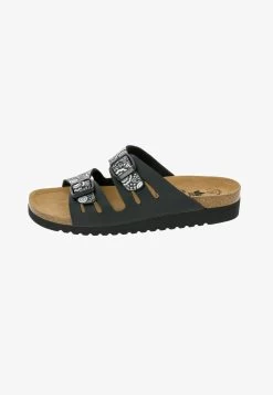 LICO BIOLINE CLASSIC - Badesandale - Schwarz Silber