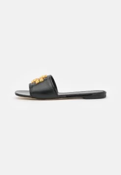 Tory Burch ELEANOR SLIDE - Pantolette Flach - Perfect Black -Modeschuhe a72e42b0a02f48f79f692b3f8e0b60d9