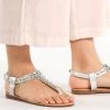 METALLIC FASHION - Zehentrenner - Silber -Modeschuhe abe25ced5c334c3287a1b9b881ae346e