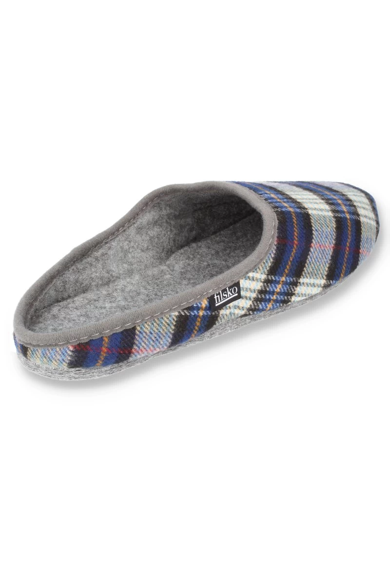KLASSIKER - Hausschuh - Blau Kariert 6 KLASSIKER - Hausschuh - Blau Kariert – Bild 4