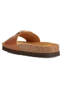 Geox D BRIONIA HIGH - Pantolette Flach - Brown -Modeschuhe b77692a0f7574ffdadfbf568f8ba83f3