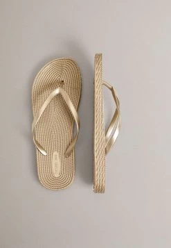 Oysho Zehentrenner - Gold -Modeschuhe b78dae8c4f884f84b537825525bdc043