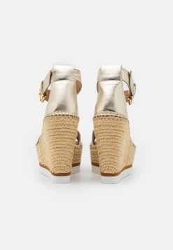 GLYN - Plateausandalette - Light Gold -Modeschuhe b7fa720719174223b6b3d428df63a745