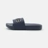 BOSS Kidswear AQUA SLIDES - Pantolette Flach - Navy -Modeschuhe be100ed0df7f4ade9f303010c71219e0