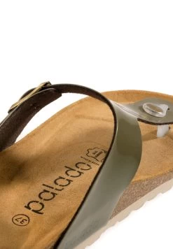 KOS - Zehentrenner - Olive Lack -Modeschuhe c026b35e2ee7418e92fdc82d6d5fb348