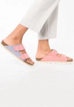 AMI BI COLOR - Pantolette Flach - Blau Rot