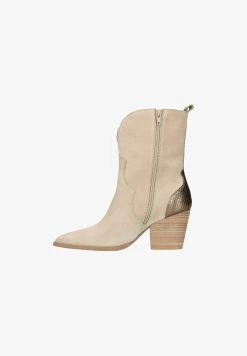 Cowboy-/Bikerstiefelette - Beige