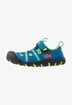 TROLLKIDS KIDS SANDEFJORD - Trekkingsandale - Medium Blue/lime -Modeschuhe cfe33268eb2c4f5c97123e7e66e9e9fb