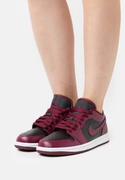 AIR JORDAN 1 - Sneaker Low - Black/cherrywood Red/white