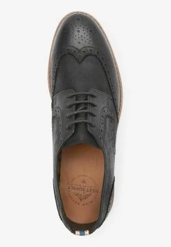 Next WAXY SMART CASUAL BROGUE STANDARD - Sportlicher Schnürer - Black -Modeschuhe d378ca891e064d98b6c5fe7be02c0865